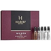 H HABIBI Deluxe Women's Discovery Perfume Sample Set – Luxury Eau De Parfum Fragrance Sampler for Women, Includes Iris, Magnolia, Jasmine Oud & Rose, Travel Size Gift Set, 5 x 2ml