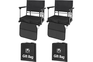 BSTECIAR Stadium Seats for Bleachers with Back Support & Armrests, Foldable Stadium Chair with Removable Padded Comfy Foam Cushion, Lightweight Protable Bleacher Seat with Shoulder Strap
