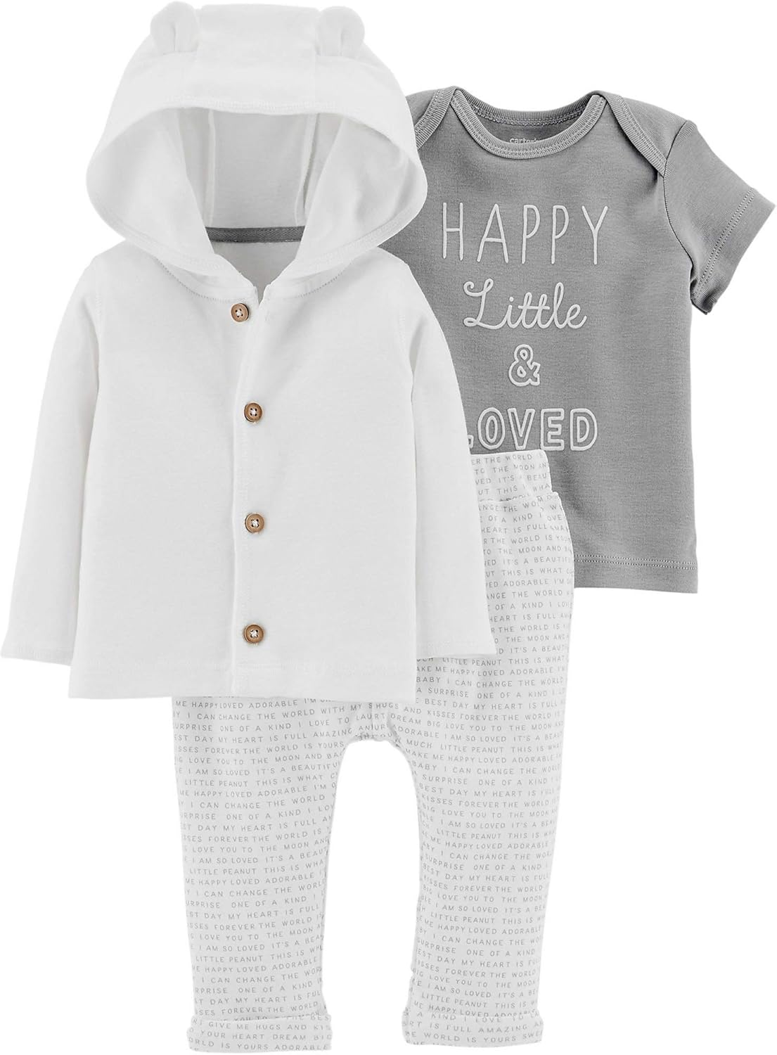 newborn white cardigan
