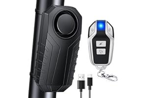 Onvian Upgraded Rechargeable Bike Alarm, Wireless Vibration Motion Sensor Antitheft Bike Alarm, IP65 Waterproof Motorcycle Al