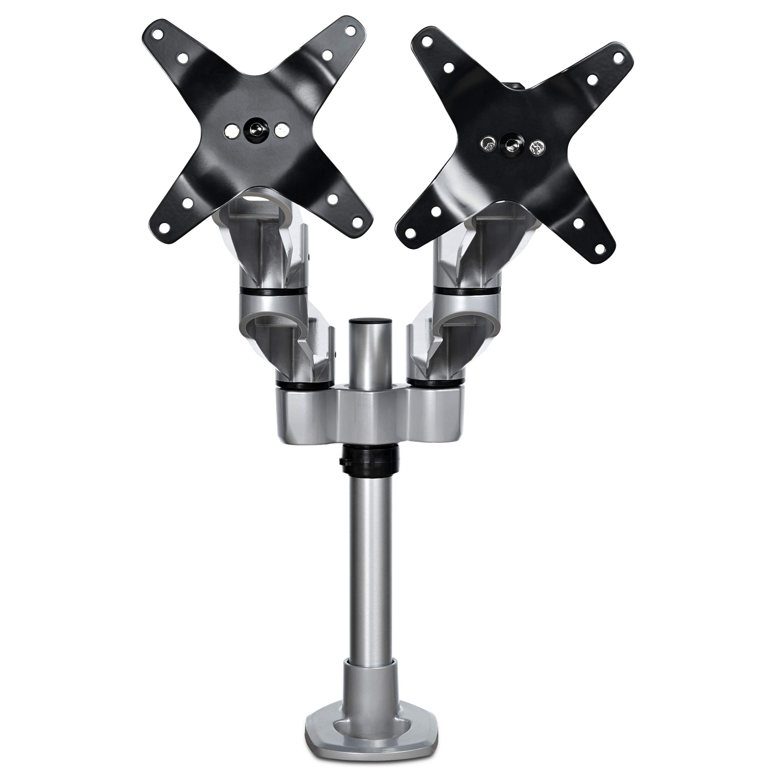 StarTech.com Desk Mount Dual Monitor Arm – Premium Articulating Multi-Monitor Desktop VESA Mount up to 27” Displays – Adjustable Height/Rotating/Swivel/Tilt - Desk Clamp/Grommet - Silver (ARMDUALPS) — image 1