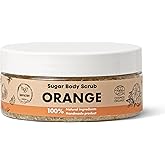 SoapFactory Orange Body Scrub, Organic Certified, 100% Natural Exfoliator for Women and Men, Vegan, 8.81 ounce