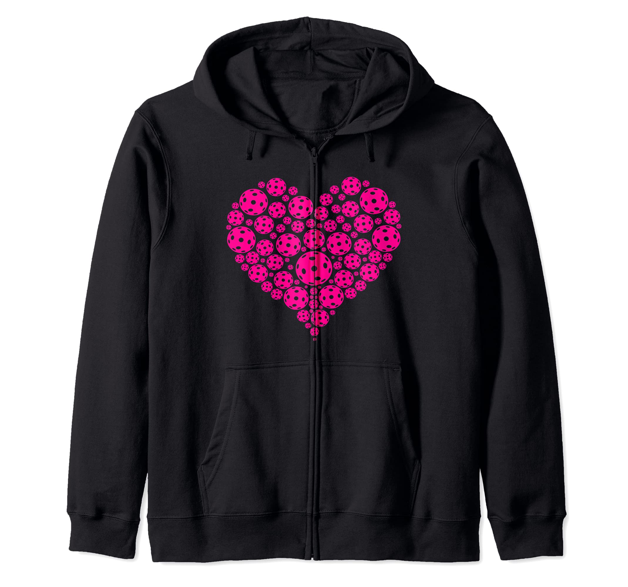 Pickleball Heart Pickleball Game Marker Players Zip Hoodie
