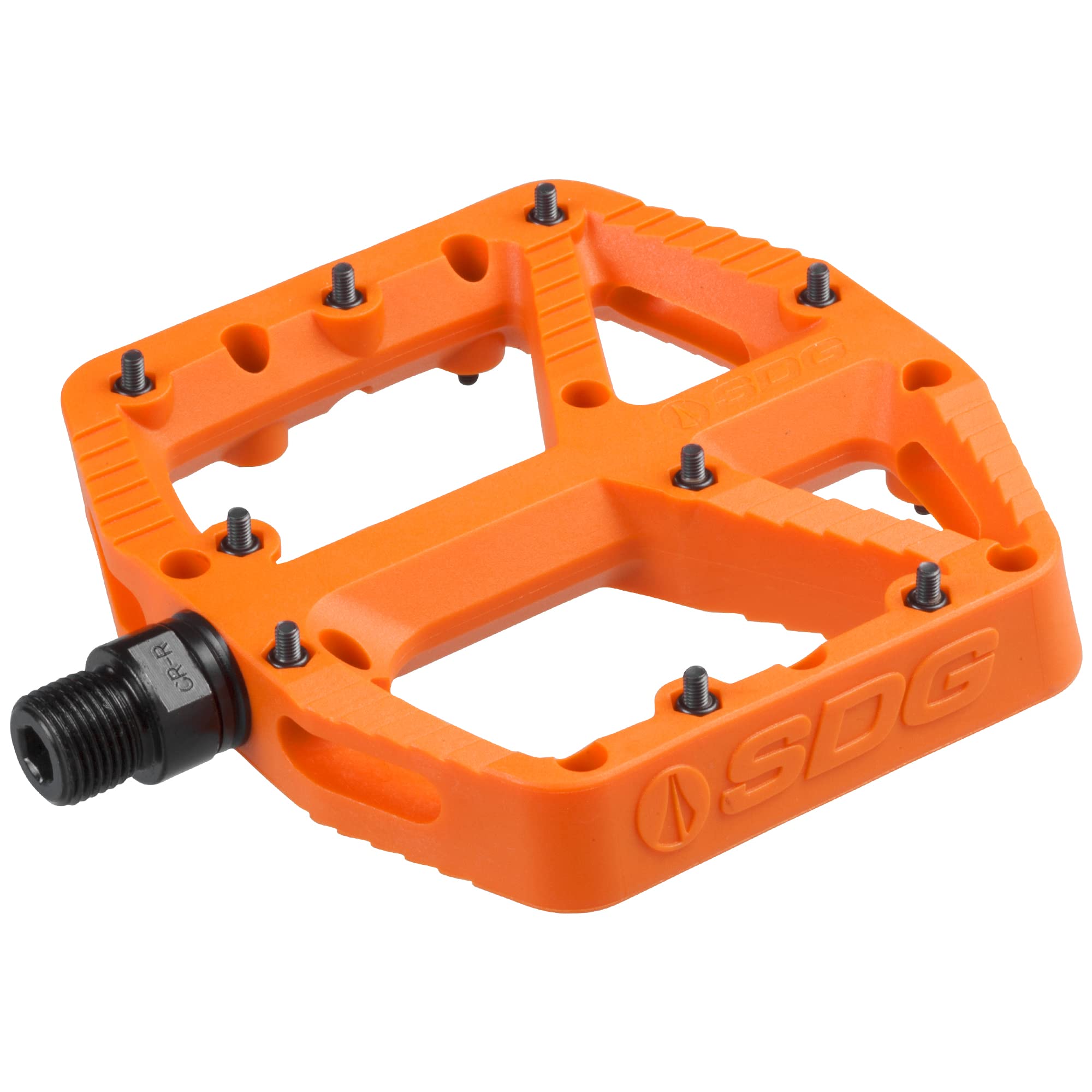 SDG Components, Comp, Platform Pedals, Body: Composite, Spindle: Cr-Mo, 9/16'', Orange, Pair
