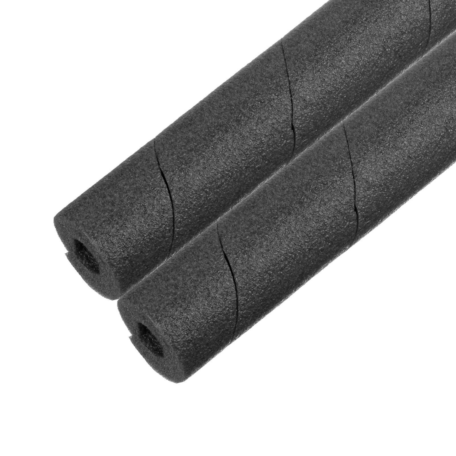 M METERXITY 2-Pack Pipe Insulation Foam Tube, 25mm(2/32") ID 60mm OD 25" L Foam Pipe Protection Wrap, Multi-Purpose Soft Foam Tubing for Ice Bumper Water Pipe/Handle Water Pipe [Black]