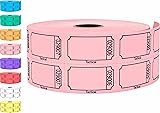 Tacticai 1000 Raffle Tickets, Blank, Pink