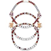 FOCO NCAA unisex-adult NCAA College Team Logo Officially Licensed 3-Pack Beaded Friendship Bracelets