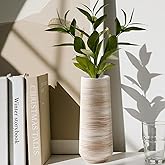 ALMA White Vessel 13 Inch Tall, Large Floor Vase for Wedding and Housewarming|Ceramic Pampas Grass Vase in Minimalist Modern Home Decor, Aesthetic Room Decor, Shelf Decor