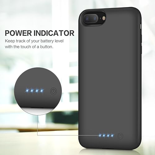 Battery Case for iPhone 6s Plus/6 Plus/7 Plus/8 Plus,8500mAh Portable  Charging Case External Battery Pack for