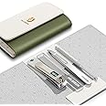 MR.GREEN Colorful Manicure Set Practical Pedicure Kits Nail Clippers Personal Care Tools Facial Hair Scissors with Fashion Case (Mr-6681 Green)
