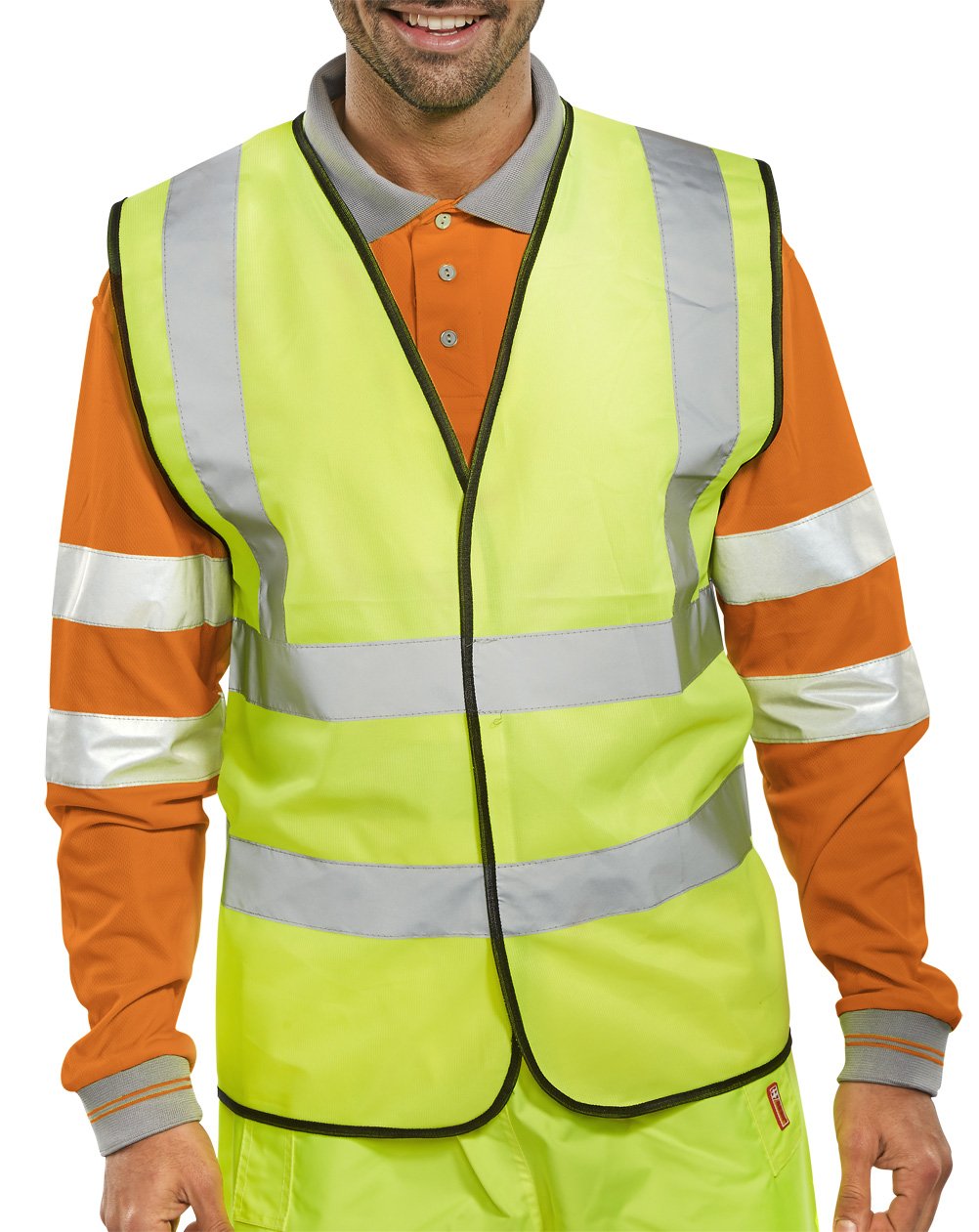 HI VIZ WAISTCOAT FULL APP. G SATURN YELLOW L