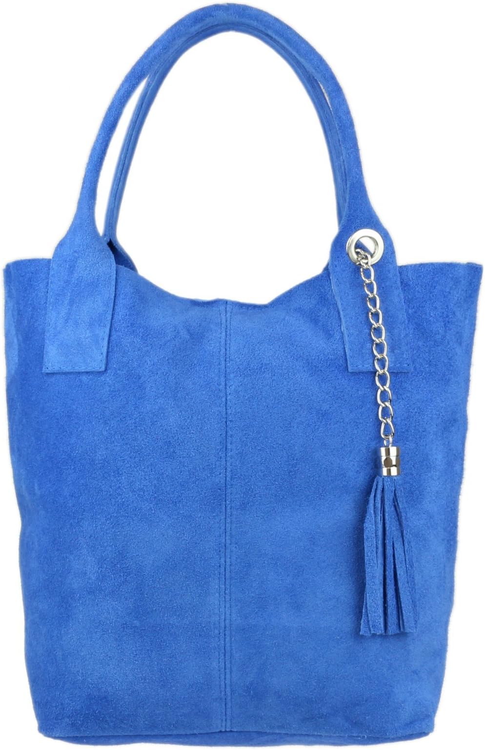 Girly Handbags Genuine Italian Suede Leather Open Top Real Metallic Snake Shoulder Bag