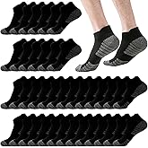 10-20 Pairs Athletic Ankle Socks for Men Breathable Low Cut Running Socks Cushioned Moisture Wicking for Sport Traveling