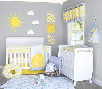 chevron 13 piece crib bedding set
