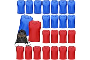PULUOMASI 12/24/48PCS Pinnies Youth Team Pennies for Sports Kids and Scrimmage Vests for Soccer Basketball Jersey Practice