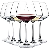 UMEIED Red Wine Glasses Set (15 Oz, Set of 6), Burgundy Wine Glasses Long Stemmed Crystal Clear Glass, Perfect for Wine Tasting, Anniversary, Wedding, Party and Home