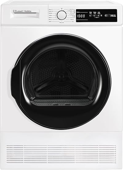Russell Hobbs Freestanding Condenser Tumble Dryer 8kg 15 Programs LED Display
