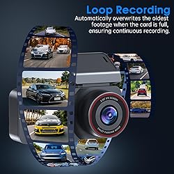 Yonvim Dash Cam Front and Rear 2.5K + 1080P QHD