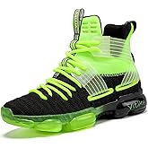 JMFCHI Kids Basketball Shoes High-top Sports Shoes Sneakers Durable Lace-up Non-Slip Running Shoes Secure for Little Kids Big Kids and Boys Girls
