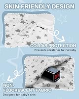 MOXTOYU Baby Swaddle Blanket 100% Cotton 0.5 Tog 66x30 White view 6