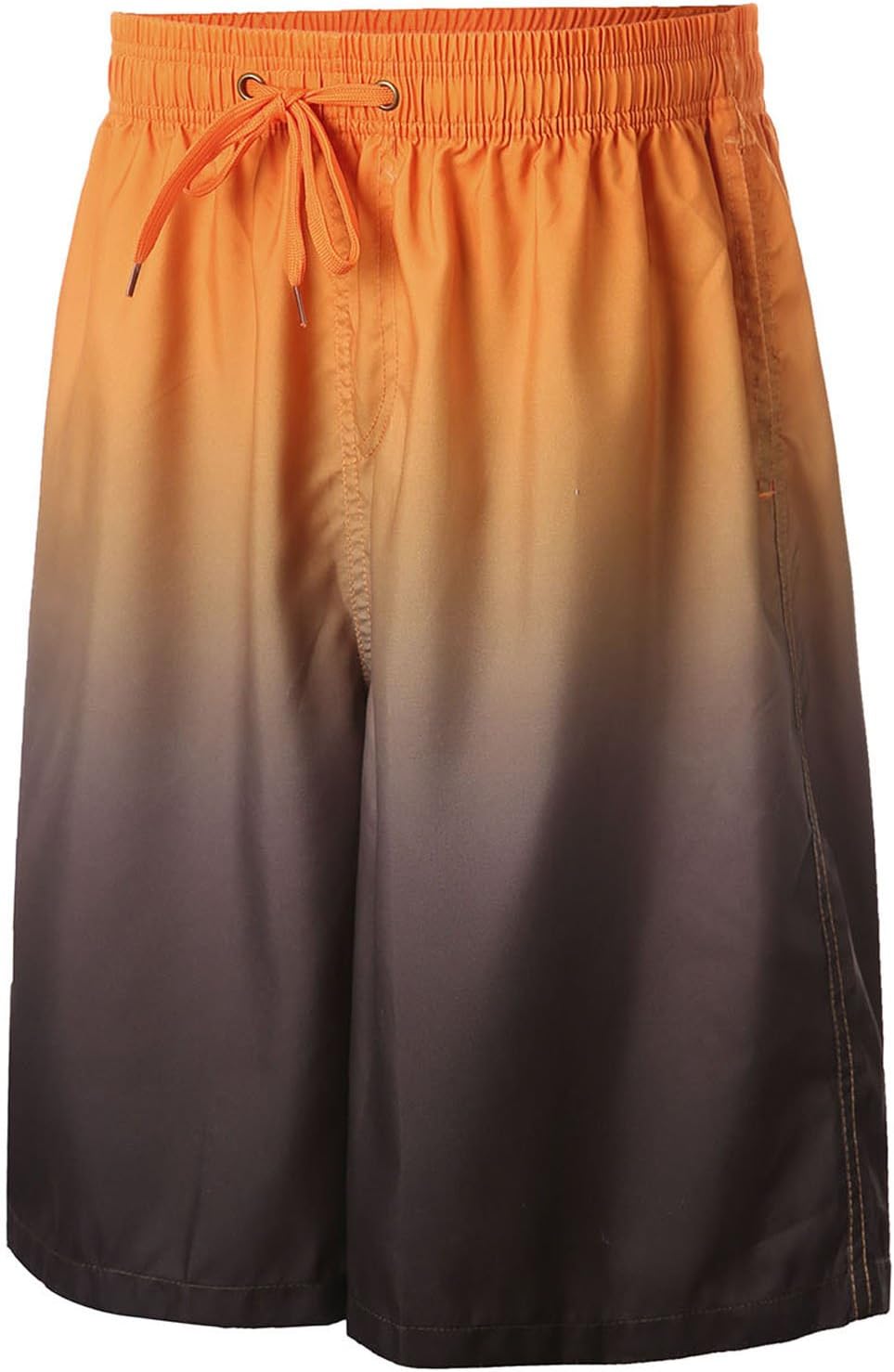 SoMarkt Men's Quick Dry Boardshorts Gradient Color Swimming Trunks Bathing Beach Shorts (USA XS，S/Asia L(Waist:26-29"), Yellow)