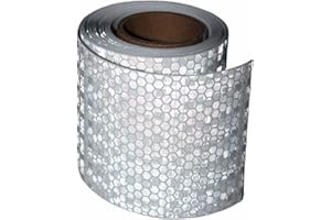 tuyrchu Reflective White Tape 3 in X 10 FT for Cars, Waterproof High Visibility Warning Safety Adhesive Tape, Outdoor Reflective Stickers,External Accessories Safety