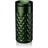 Viski Paragon Stainless Steel Highball Tumbler Cup with Lid, Insulated Ceramic Lined Metal Cocktail Glass for Patio, Outdoor Party, Wedding Gifts, Drink Lover Gifts, 16 oz Set of 1, Satin Green