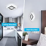 DELIPOP Square LED Ceiling Light 30W 6500K 3375LM Modern Black White view 3