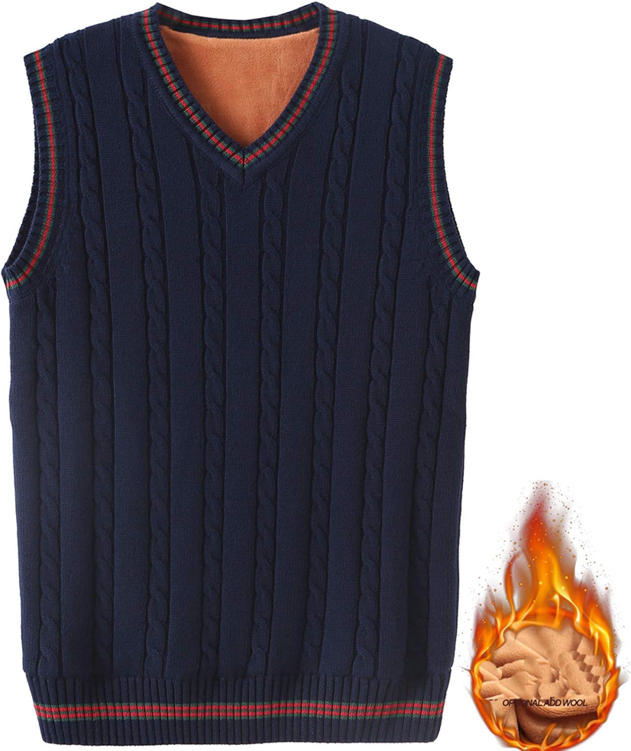 fleece v neck sweater