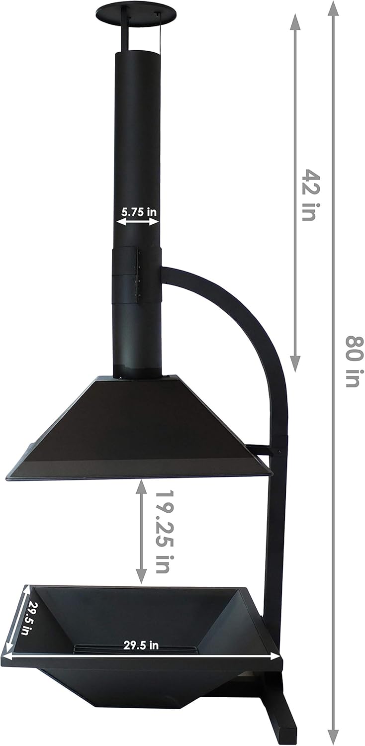 Amazon Com Sunnydaze Black Steel Chiminea Fire Pit Outdoor