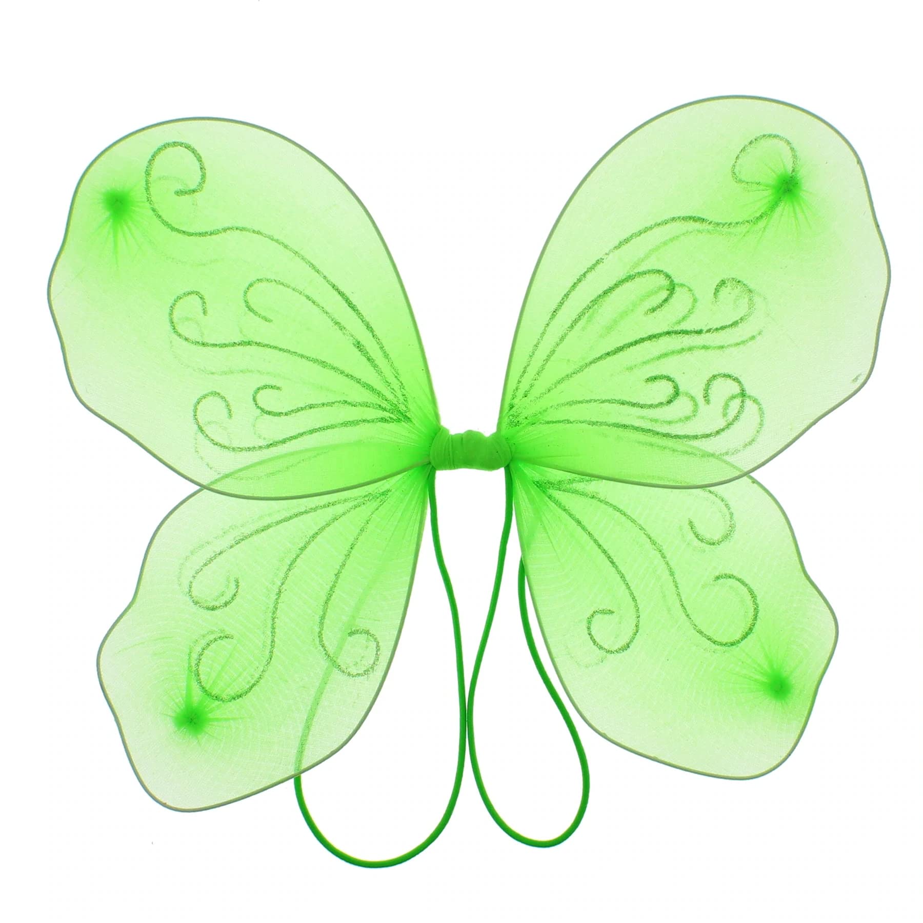 Topkids Accessories Wings Fairy Butterfly Pixie Tinkerbell Fancy Dress Outfit Girls Dressing Up Costume Baby Toddler Kids Childs Small Tiny Mini Toy Angel Fairywings (Green)