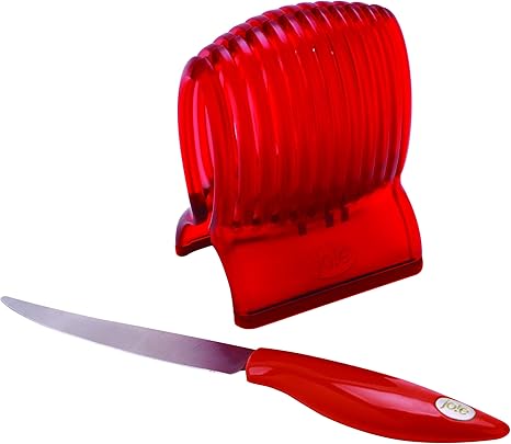 Joie Red 2 Piece Tomato Slicer and Stainless Steel Knife Set