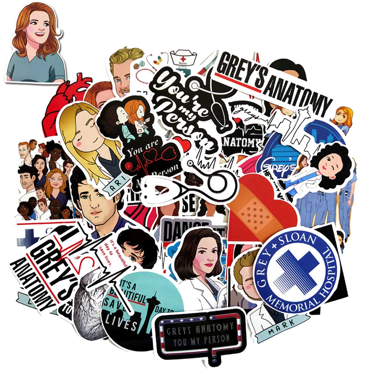 tv grey s anatomy stickers for water bottles 50 pack cute waterproof aesthetic trendy stickers for teens girls perfect for waterbottle laptop phone travel extra durable vinyl grey s anatomy buy online in brunei at brunei desertcart com productid