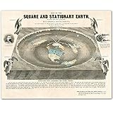 Flat Earth Map of the Square and Stationary Earth