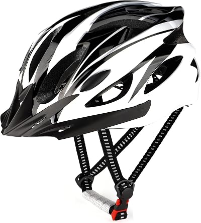 RaMokey Cycle Helmet Lightweight Adjustable 58-62cm White 18 Vents