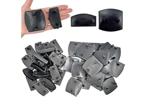 honigo 40pcs 54x9mm Black Replacement Bed Slat Plastic Centre Caps or End Caps Holders for Holding Securing Wooden Slats Bed Base,Width 54mm x Height 9 mm (20pcs End Caps and 20pcs Centre Caps)