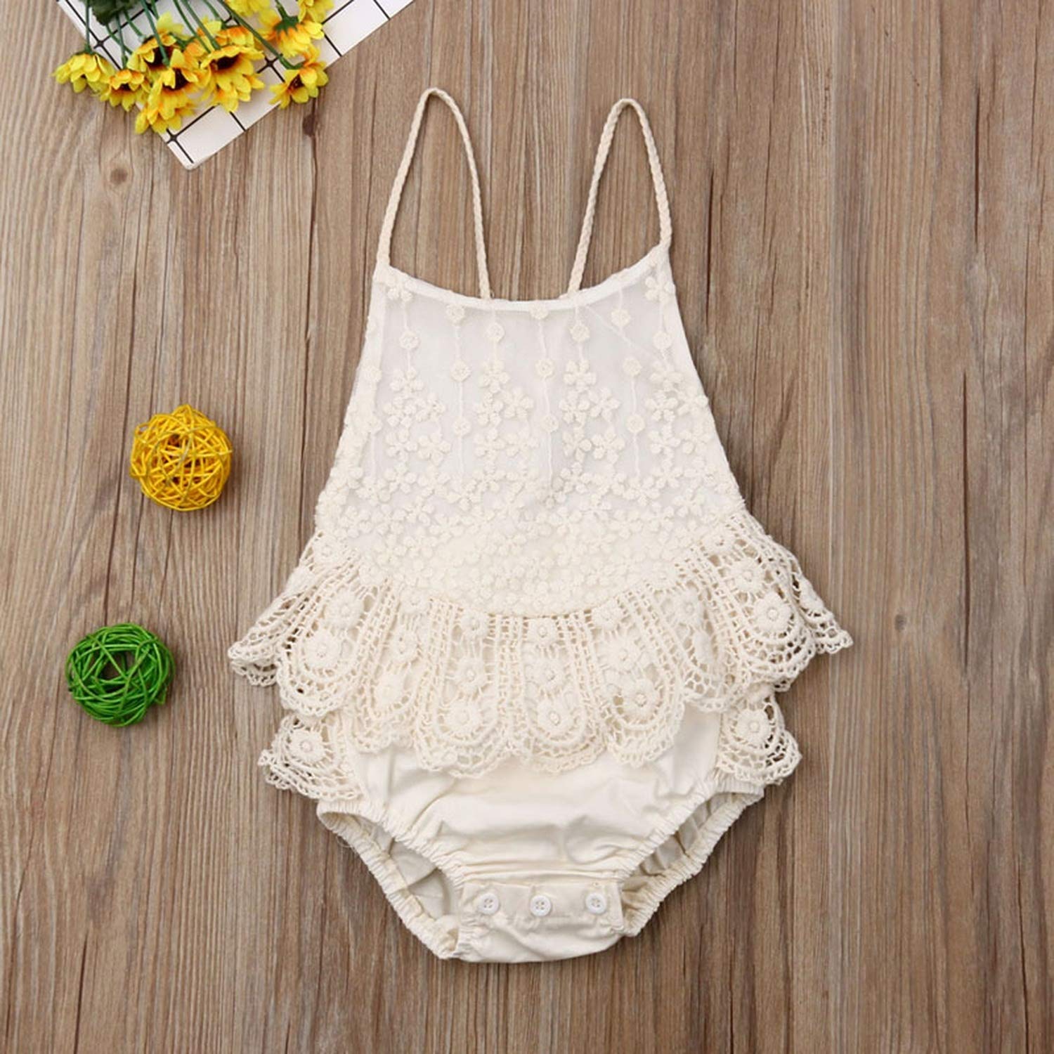 backless baby romper