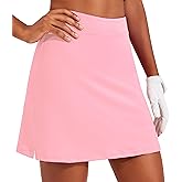 Ekouaer 16“ Golf Skorts for Woman with Inner Pockets Silicone Grippers Tennis Skirt Quick Dry Athletic Pickleball Skort