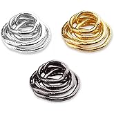 Wshxjzyay 3 Pack Bendable Snake Necklace, Bendable Necklace for Women, Collar Multiusos, Versatile Flexible Adjustable Snake Bracelet Choker