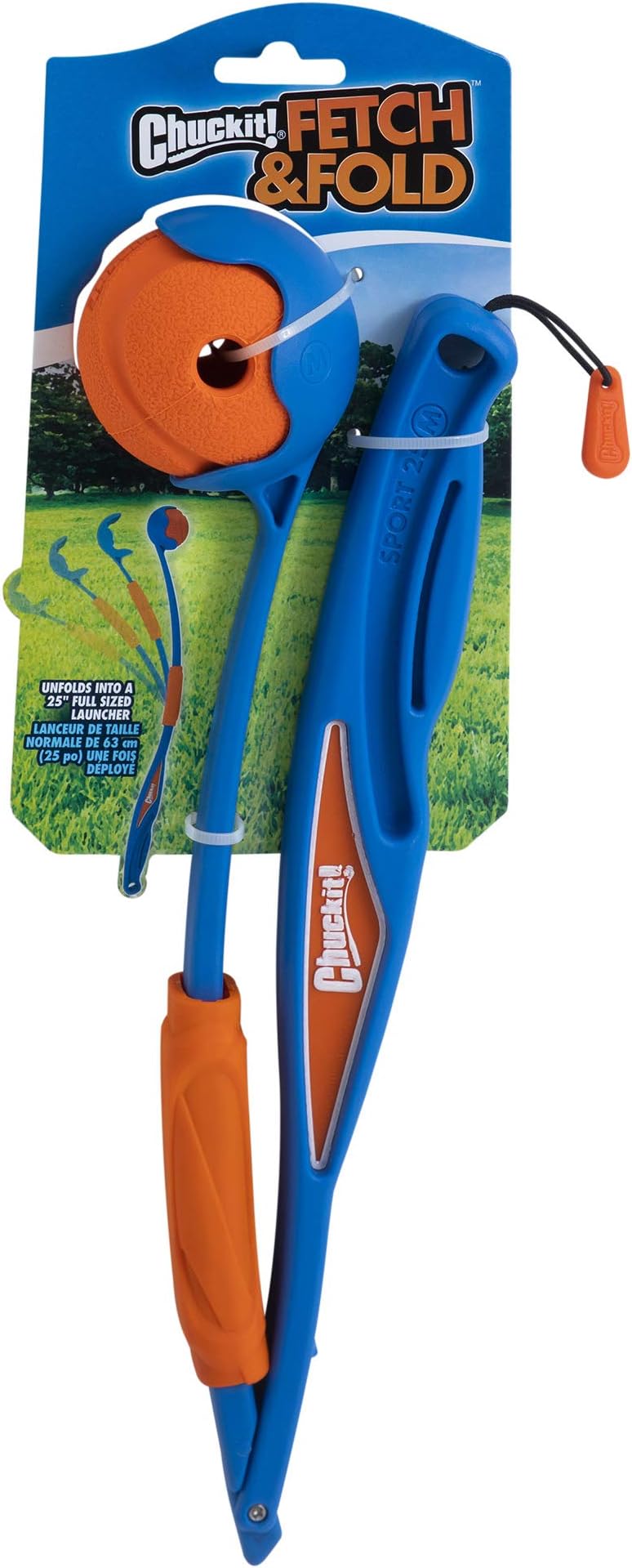 Chuckit! Fetch & Fold Ball Launcher with Ball – Ultra Portable, 25 in
