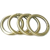 Bobeey 8pcs Brushed Bronze Spring O Ring,Round Carabiner Snap Clip Trigger Spring Keyring Buckle,O Ring for Bags,Purses BBC3 (1 1/4''(3.2cm), Brushed Bronze)…