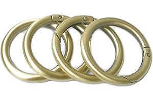 Bobeey 8pcs Brushed Bronze Spring O Ring,Round Carabiner Snap Clip Trigger Spring Keyring Buckle,O Ring for Bags,Purses BBC3 (1 1/4''(3.2cm), Brushed Bronze)…
