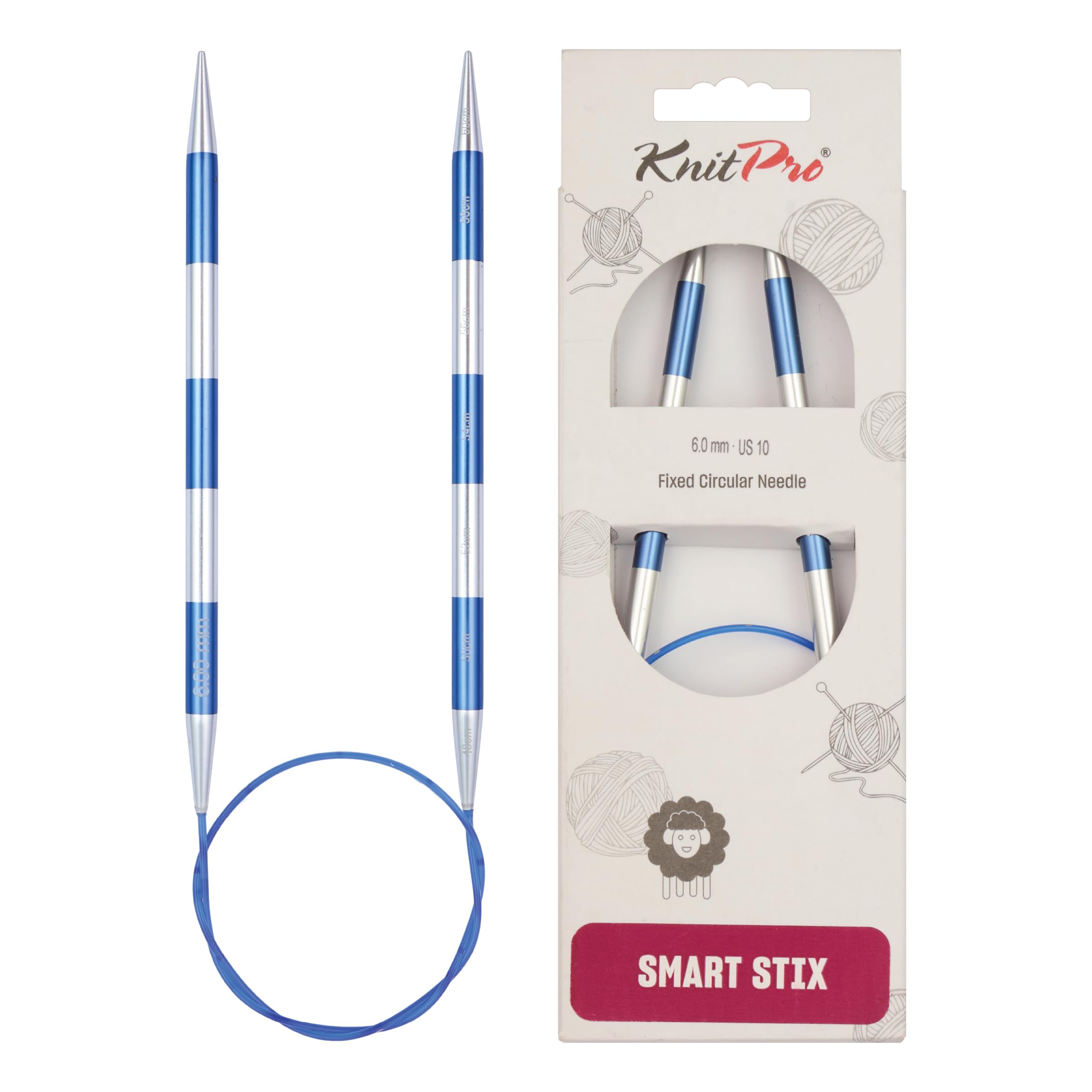 KnitPro Smartstix Fixed Circular Needles 24" (60cm) | 6.00mm