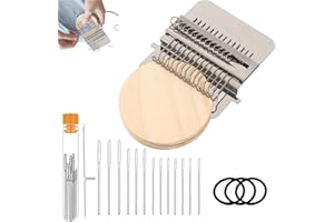 AXOMPLX PatchMaker 2.0 Knit Patch Kit, Small Darning Loom Weave Tool, Knitpatch Kit for Holes Repair on Socks, Clothes & Jean