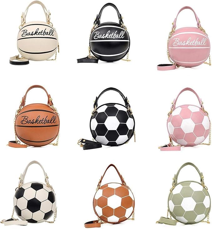 Bolso Rafia Mujer Bolso Redondo Con Forma De Balón De Baloncesto
