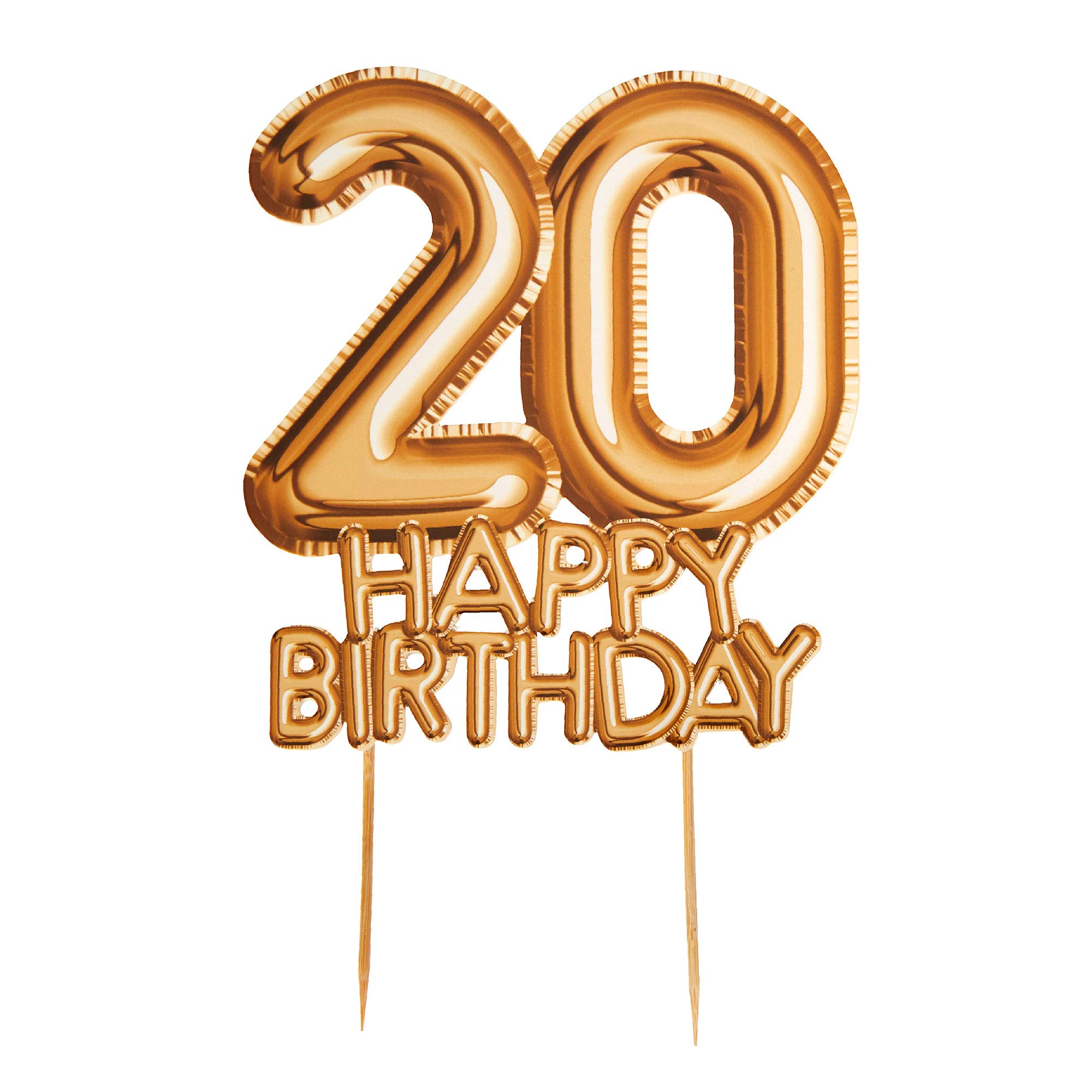 Neviti 774427 Glitz and Glamour Birthday Topper-20 Cake Topper, Black/Gold, 12.5 x 0.5 x 21