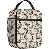 Gothic Moth Leakproof Lunch Bag Large Capacity Lunchbox Insulated Reusable Lunch Tote Bags Cooler Lunch Container For Work/Office/Picnic/Travel