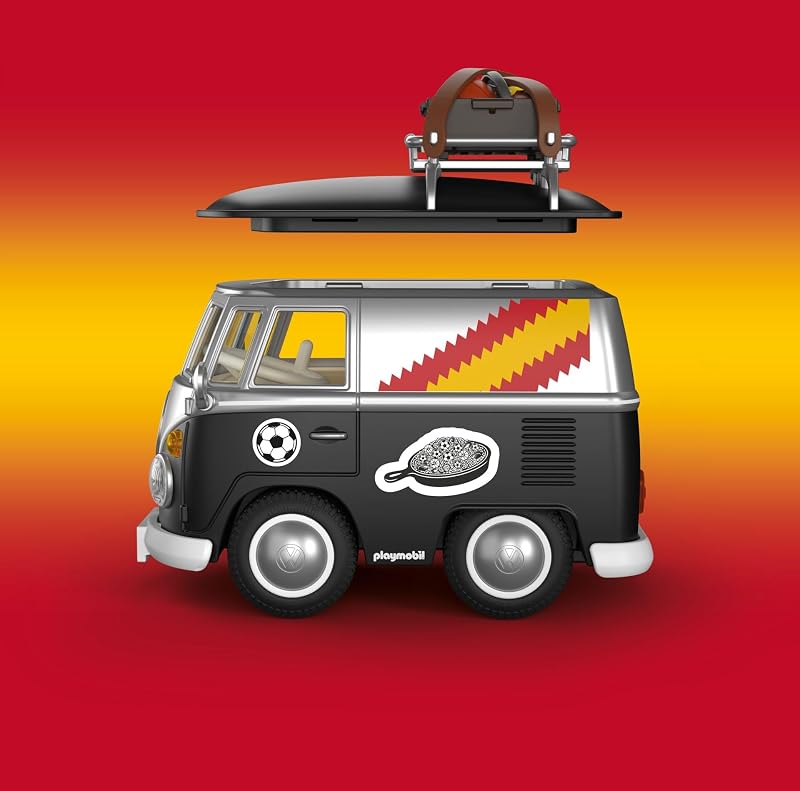 | Volkswagen | Volkswagen T1 Camper ESP Edition | Camper rétro emblématique avec équipement de Sport, Barres de Toit et Feuille d'autocollants | pour Enfants à partir de 4 Ans | 72314