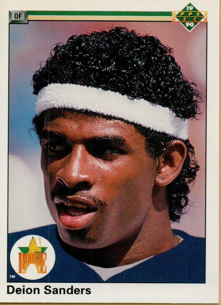 How Much Is Deion Sanders Baseball Card Worth DEION SANDERS ROOKIE BASEBALL CARD - 1990 UPPER DECK BASEBALL CARD # 13