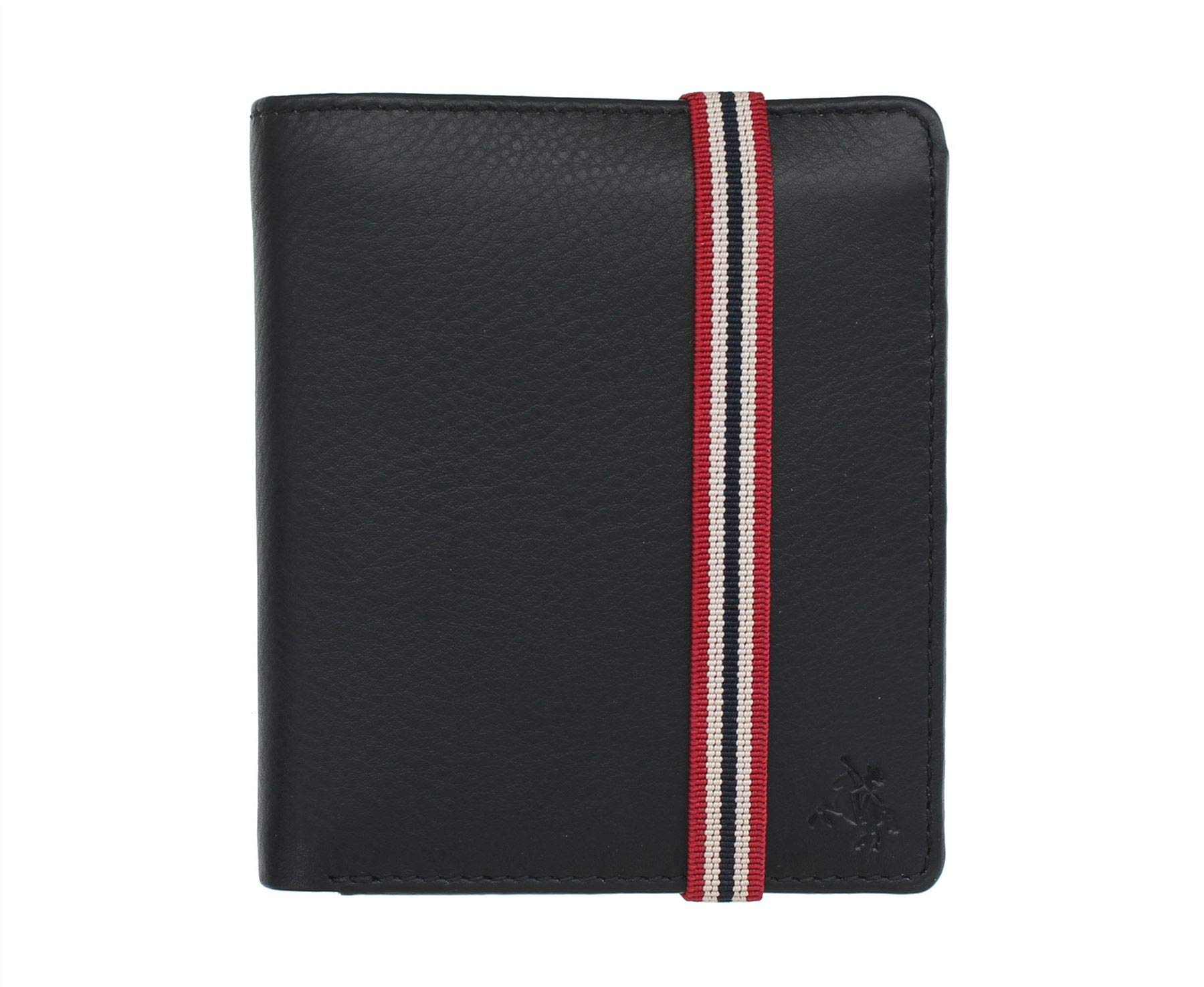 VISCONTI Gents Leather Bond Collection Dr No Wallet RFID - BBD22 Black/Orange/Red